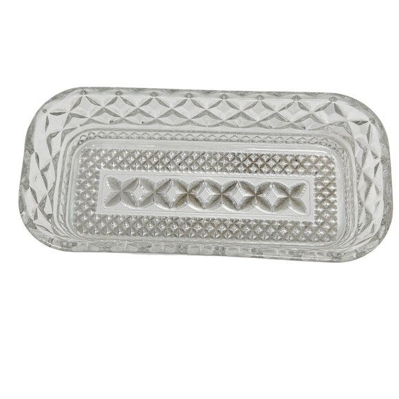 Vintage Wexford by Anchor Hocking Glass Covered Butter Dish Dining Dinnerware - Picture 4 of 10